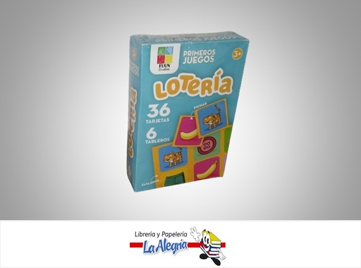 [630902089614] LOTERIA ANIMALES PRIMEROS JUEGOS COG0014777; 36 PZA 6 TABLEROS MARCA FUUN
