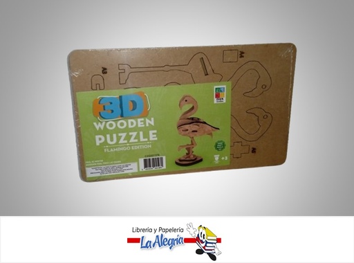 [684659941480] ROMPECABEZA 3D FLAMENCO MADERA MARCA FUUN