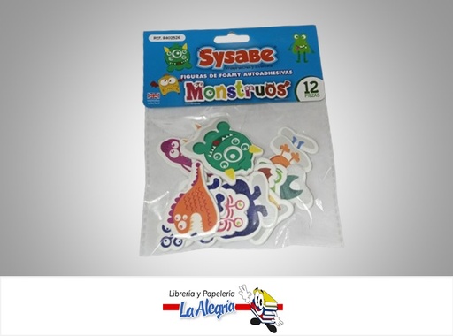 [7591213004020] FIGURAS FOAMY MONSTRUOS AUTOADHESIVOS 08402528 MARCA SYSABE