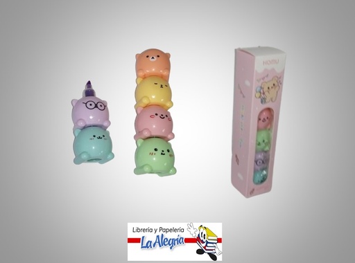 [6973678503644] RESALTADOR OSITO H1169 HAPPY DAY 6 PZA MARCA HOMU