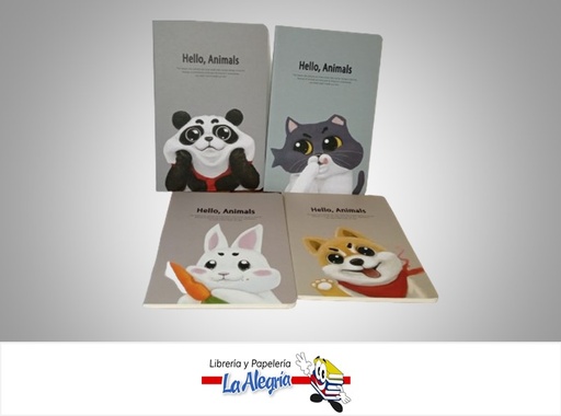 [1200009102] LIBRETA DE NOTA MASCOTAS BLA590674 14.5X21CM MARCA MIKIREI