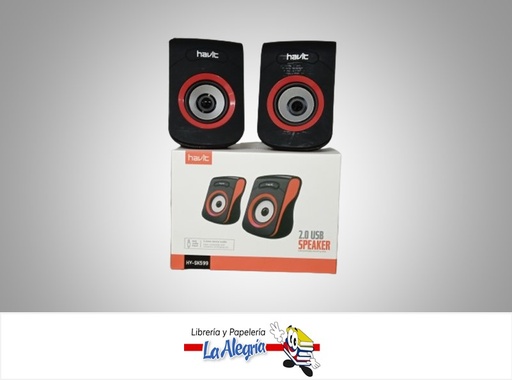 [6950676205978] CORNETA SPEAKER USB ROJO HVSK599 MARCA HAVIT