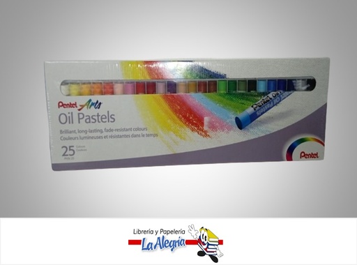 [4711577003597] TIZA PASTEL BLANDA PHN-25U; 25 COLORES MARCA PENTEL