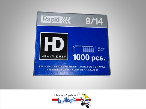 [7313469009150] GRAPA LISA HD 9/14 1000 UND MARCA RAPID