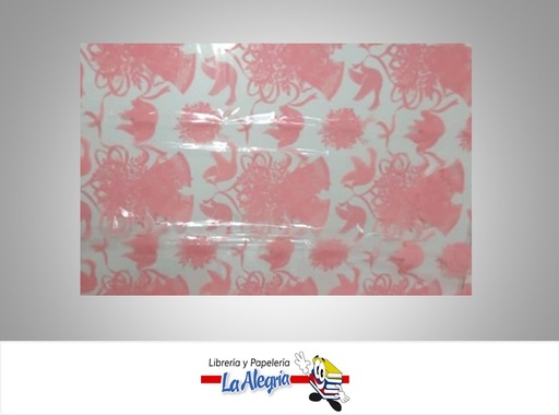 [050139] PAPEL CELOFAN ESTAMPADO CAMPANAS B-127-3 50x70 CM ROSADO UND MARCA ITECA