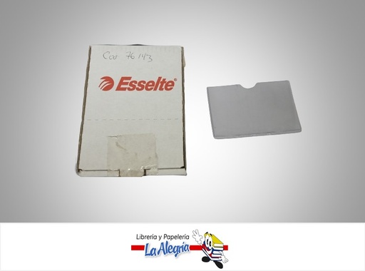 [76143] FUNDA PLASTICA PORTA CARNET 5.8X9CM UND MARCA ESSELTE