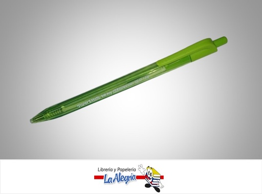 [7703486038040] BOLIGRAFO KILOMETRICO 100 RT INJOY 1.0MM VERDE  UND MARCA PAPER MATE