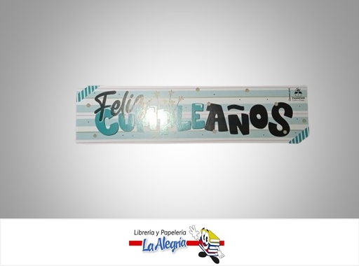[TOPPER11] MARCADOR PAGINA FELIZ CUMPLEAÑOS 5X20CM AZUL MARCA PRESTOPACK