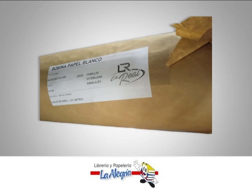 [RB60X244] PAPEL BOND BOBINA 60 CM BLANCA X METRO MARCA LA REAL