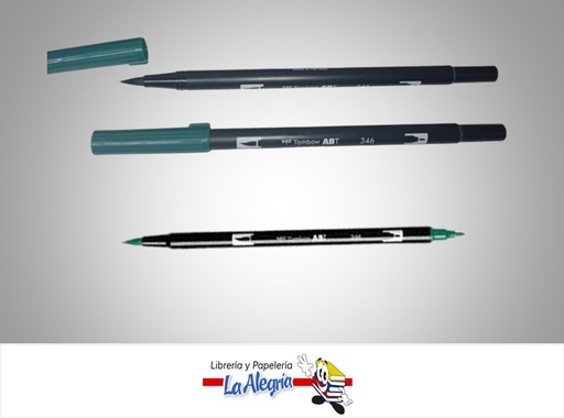 [4901991901474] MARCADOR DOBLE PUNTA ABT 346 LIBRE DE ACIDO UND VERDE UND MARCA TOMBOW