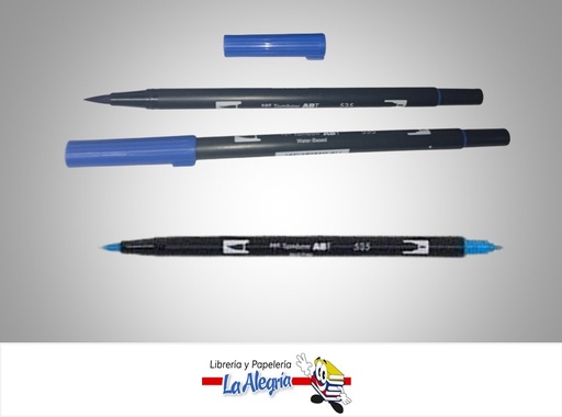 [4901991901726] MARCADOR DOBLE PUNTA ABT 535 A BASE DE AGUA UND AZUL UND MARCA TOMBOW