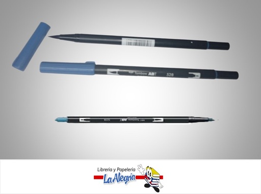 [4901991901696] MARCADOR DOBLE PUNTA ABT 528 LIBRE DE ACIDO AZUL MEDIO UND MARCA TOMBOW