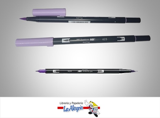 [4901991901801] MARCADOR DOBLE PUNTA ABT 623 LIBRE DE ACIDO LILA UND MARCA TOMBOW