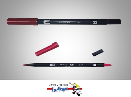 [4901991902075] MARCADOR DOBLE PUNTA ABT 847 LIBRE DE ACIDO ROJO CRISMON UND MARCA TOMBOW
