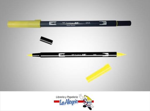 [4901991901153] MARCADOR DOBLE PUNTA ABT 055 A BASE DE AGUA AMARILLO UND MARCA TOMBOW