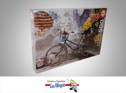 [8412668179882] ROMPECABEZA BICICLETA CON FLORES 17988; 500 PZ MARCA EDUCA