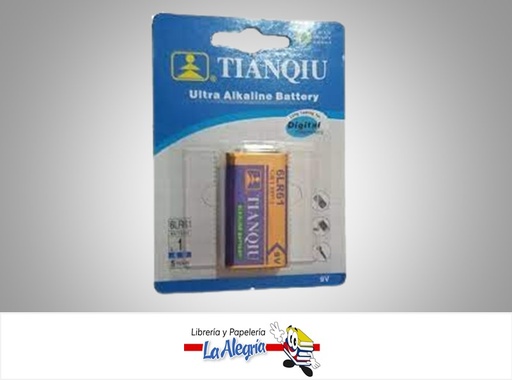 [6927799689176] PILA 9V ALCALINA SUPER HEAVY DUTY 6LR61 UND MARCA TIANQIU