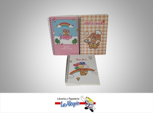 [6972404667193] LIBRETA ESPIRAL DELICIOUS AND RAINBOW GSHS-3719; 14.5X20.7CM 60 HOJAS MARCA HANGUS
