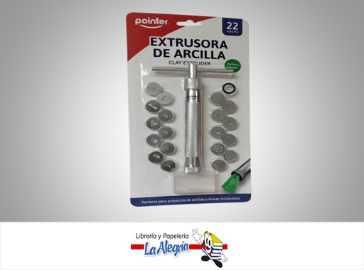 [7453038484046] EXTRUSORA  DE ARCILLA CTS-2337 MOLDES +ESTUCHES MARCA POINTER