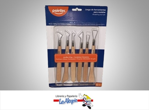[7453038409278] HERRAMIENTAS PARA ARCILLA PC-2330  SET 6 UND MARCA POINTER