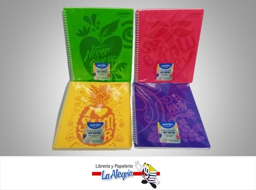 [7453078522807] LIBRETA NOTA ESPIRAL CON AROMA 21.5X28CM MARCA POINTER