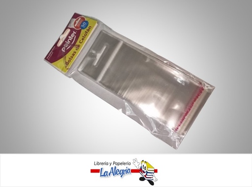 [7450210000698] BOLSA CELOFAN CON PEGA 6X12CM TRANSPARENTE PAQ 50UND MARCA POINTER