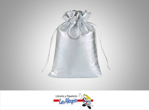 [BOC50] BOLSA DE REGALO ORGANZA 18X12,5CM PLATA UND MARCA POINTER