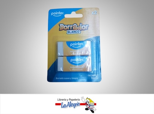 [7453078507378] SET DE BORRADOR BLANCO X2 PIEZAS MARCA POINTER