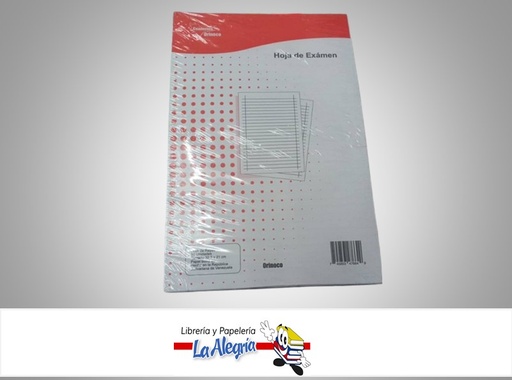 [745853476649] HOJA DE EXAMEN OFICIO PAQ 50 HOJAS MARCA CUADERNOS ORINOCO