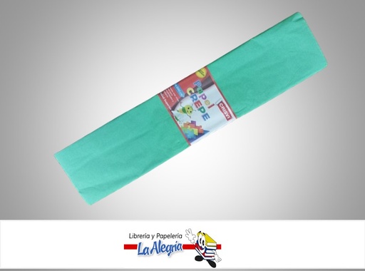 [PC086] PAPEL CREPE 50X200 CM VERDE AGUAMARINA UND MARCA CRISVI