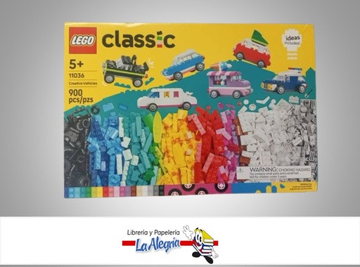 [673419388184] JUEGO DIDACTICO LEGO 11036; 900 PIEZAS CLASSIC VEHICLES MARCA LEGO
