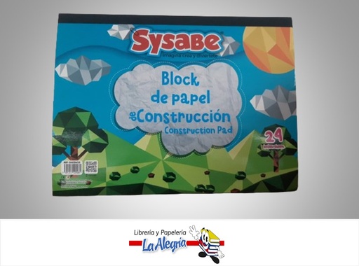 [7591213029481] BLOCK DE CONSTRUCCION 23X31cm (36 hojas) MARCA SYSABE