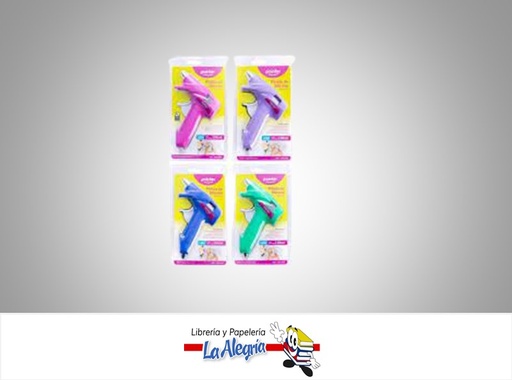 [7453038449632] PISTOLA DE SILICON PEQUEÑA 10W COLORES VA MARCA POINTER
