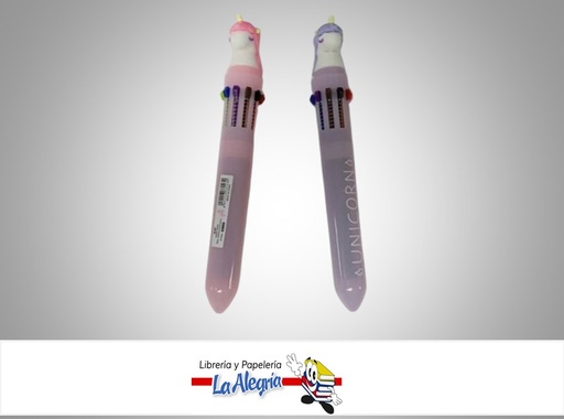 [6971113731430] BOLIGRAFO RETRACTIL UNICORNIO SC-1101 UND 0.7MM MULTICOLORES MARCA SHEN CHAO