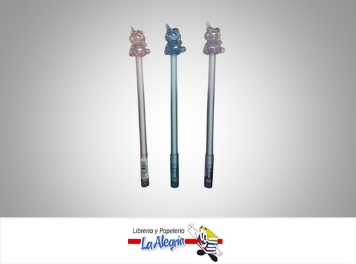 [6971113734868] BOLIGRAFO UNICORNIO PLASTICO TRASLUCIDO UND MARCA FRANCMAR