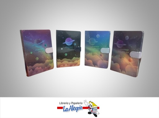 [7593980007525] AGENDA DIARIO MEDIANO 13X19CM TORNASOL PLANETAS MARCA DAILY