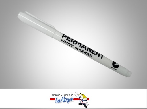 [6975557630021] MARCADOR PERMANENTE 2.0 MM BLANCO UND MARCA AIYE