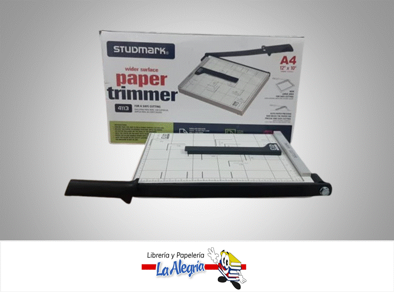 [7453015112436] GUILLOTINA METALICA 12" X 10" COLOR GRIS A4 CAPACIDAD 10 HOJAS MARCA STUDMARK