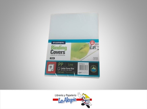 [STPP35022] TAPA PARA ENCUADERNAR CARTA LINEAS HORIZONTALES TRANSPARENTE MARCA UND S/M
