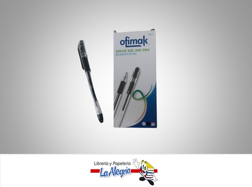 [0781360870518] BOLIGRAFO NEGRO OFFICE GEL INK 0.7MM OK467L MARCA OFIMAK