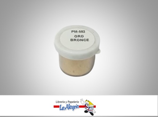 [PM5025] POLVO METALIZADO ORO BRONZE PM-502; 5CC MARCA ORO COLOR