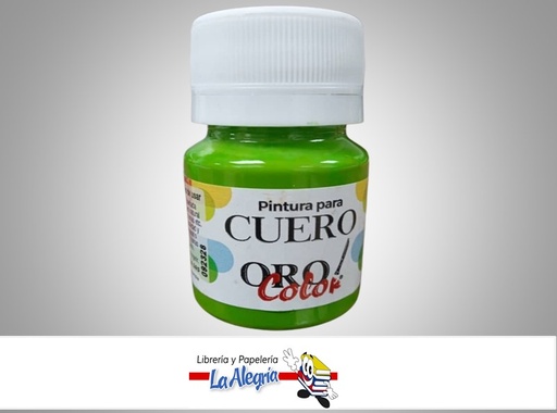 [7590015049574] PINTURA PARA CUERO CU-639 30CC VERDE MANZANA MARCA ORO COLOR