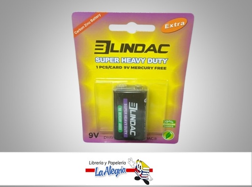 [7598928266644] PILA 9V ALCALINA SUPER HEAVY DUTY UND MARCA BLINDAC