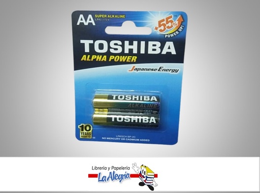 [4904530594526] PILA AA 1.5V SUPER ALCALINA ALPHA POWER BLISTER 2UND MARCA TOSHIBA