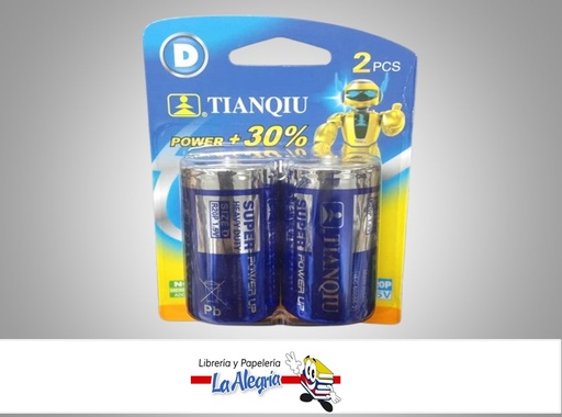 [6927799691285] PILA D SUPER HEAVY DUTY 1.5V PAQ. 2 UND MARCA TIANQUI