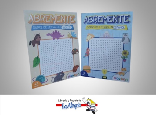 [6014417377390] ABREMENTE - SOPA DE LETRAS ESPAÑOL/INGLES MARCA SICOBEN