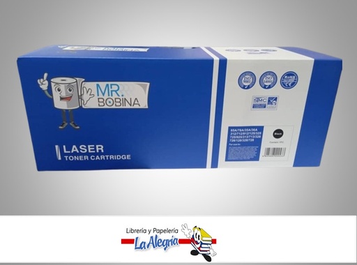 [6945808200433] TONER 85A/78A/CB435/36A/CRG125/128 C/CHIP MARCA MR. BOBINA