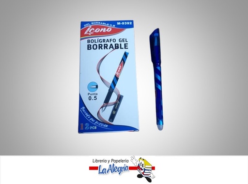 [7597002493921] BOLIGRAFO BORRABLE M-9392 0,5MM AZUL UND MARCA ICONO