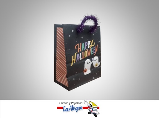 [763795792276] BOLSA DE HALLOWEEN NEGRA KRAFT PEQUEÑA MARCA HALLMARK