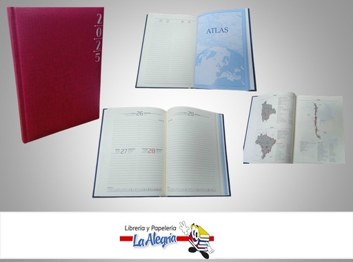 [AGENDA202505] AGENDA 2025 DIARIA APRICA VINOTINTO D24 MARCA ARTESCO